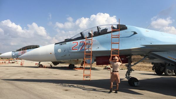 Российская боевая авиагруппа на аэродроме Хмеймим в Сирии