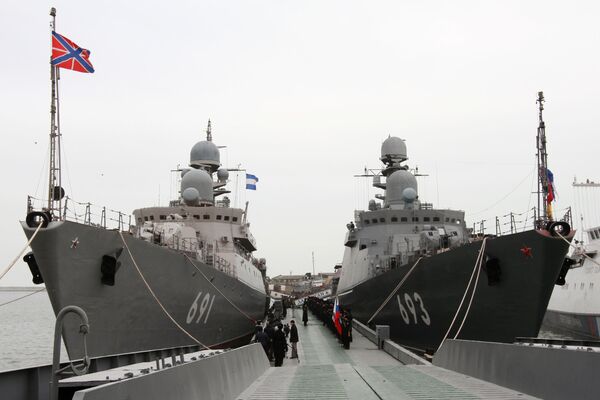 Ракетный корабль Дагестан вступил в строй Каспийской флотилии