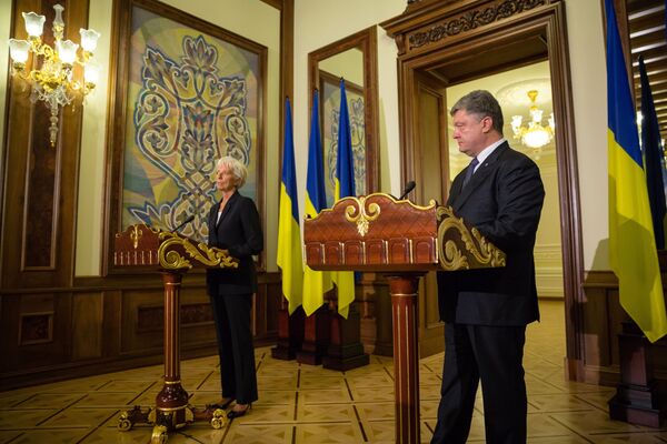 Встреча президента Украины П.Порошенко с директором-распорядителем МВФ К. Лагард Встреча президента Украины П.Порошенко с директором-распорядителем МВФ К. Лагард