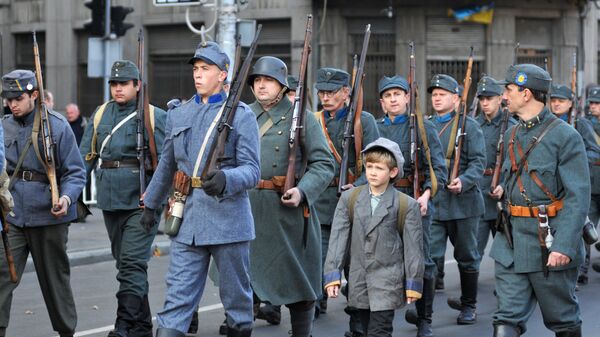 Во Львове провели историческую реконструкцию, посвященную 96-ой годовщине провозглашению ЗУНР