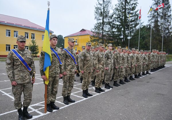 Открытие совместных украинско-канадских учений во Львовской области Открытие совместных украинско-канадских учений во Львовской области