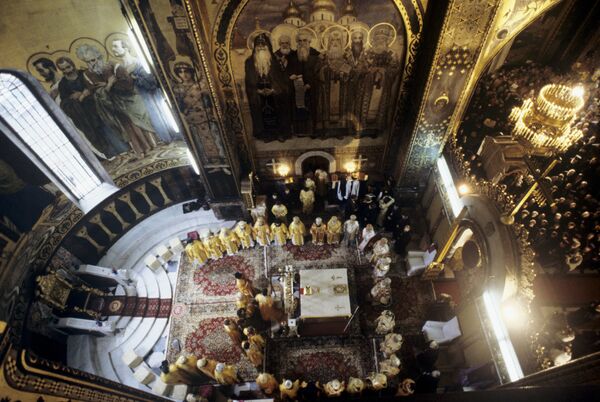 Божественная литургия во Владимирском соборе