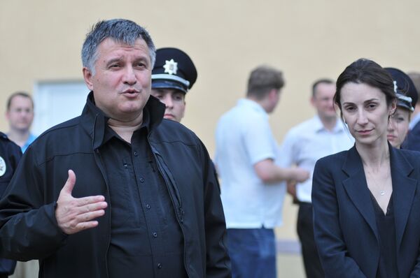 Министр внутренних дел Украины А.Аваков посетил центр подготовки патрульных полицейских во Львове