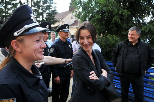 Министр внутренних дел Украины А.Аваков посетил центр подготовки патрульных полицейских во Львове