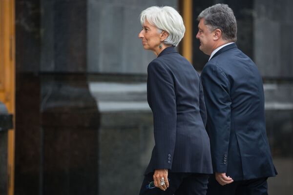 Встреча президента Украины П.Порошенко с директором-распорядителем МВФ К. Лагард