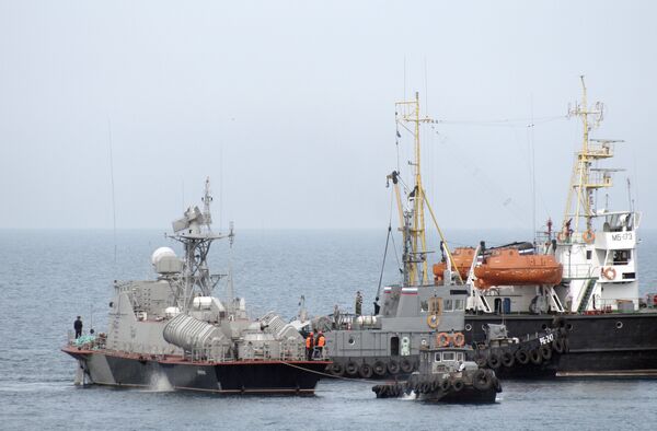 Ракетный катер ВМСУ Прилуки и танкер Фастов покинули Севастополь Ракетный катер ВМСУ Прилуки и танкер Фастов покинули Севастополь