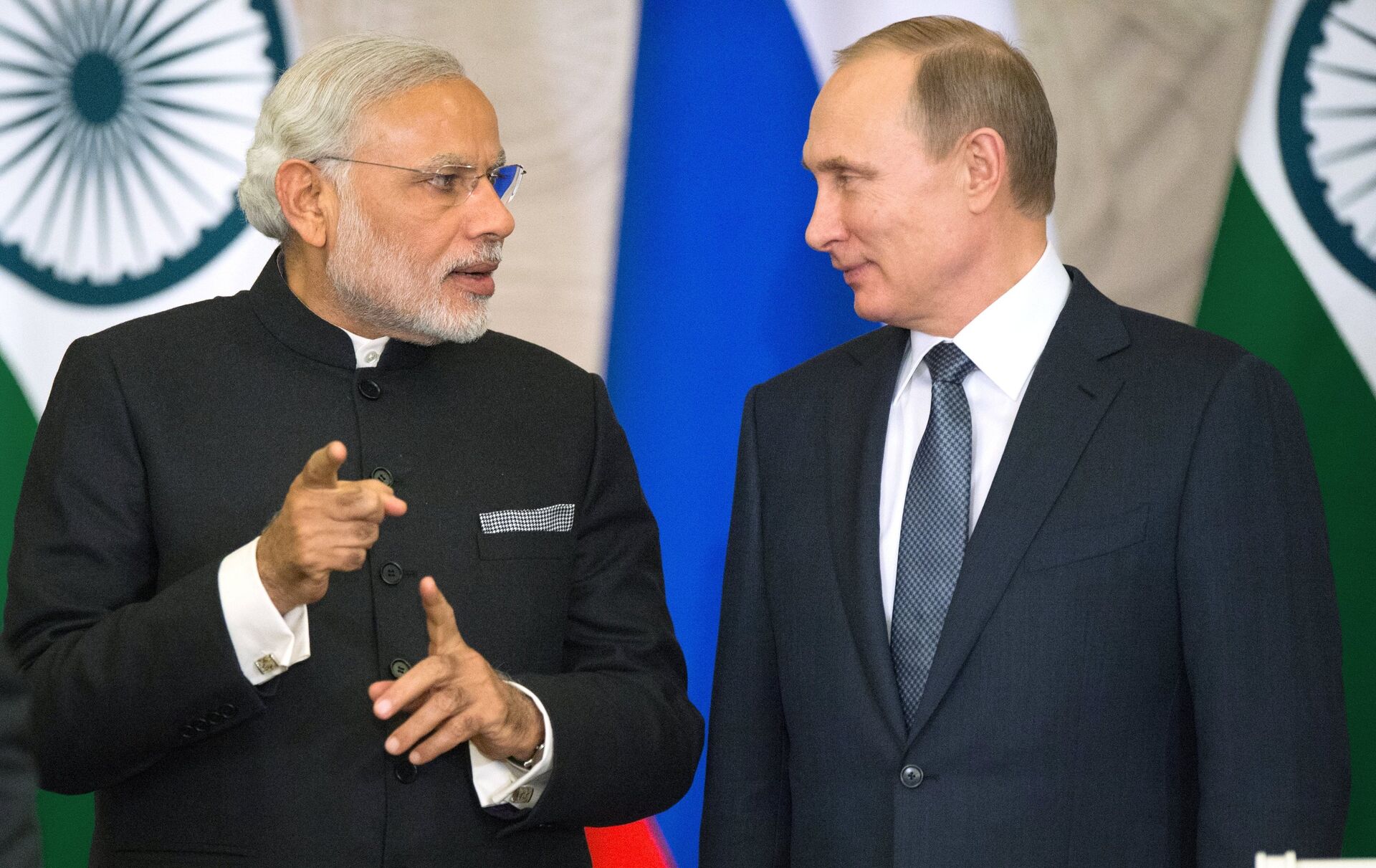 Встреча президента РФ В. Путина с премьер-министром Индии Н. Моди - РИА Новости, 1920, 10.05.2022