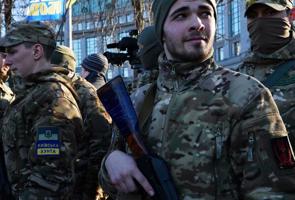 Отправка батальона Сич на юго-восток Украины
