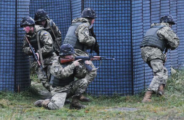 Обучение украинских военных во Львовской области