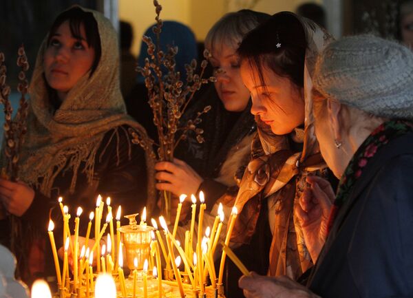 Празднование Вербного Воскресенья в Ставрополе