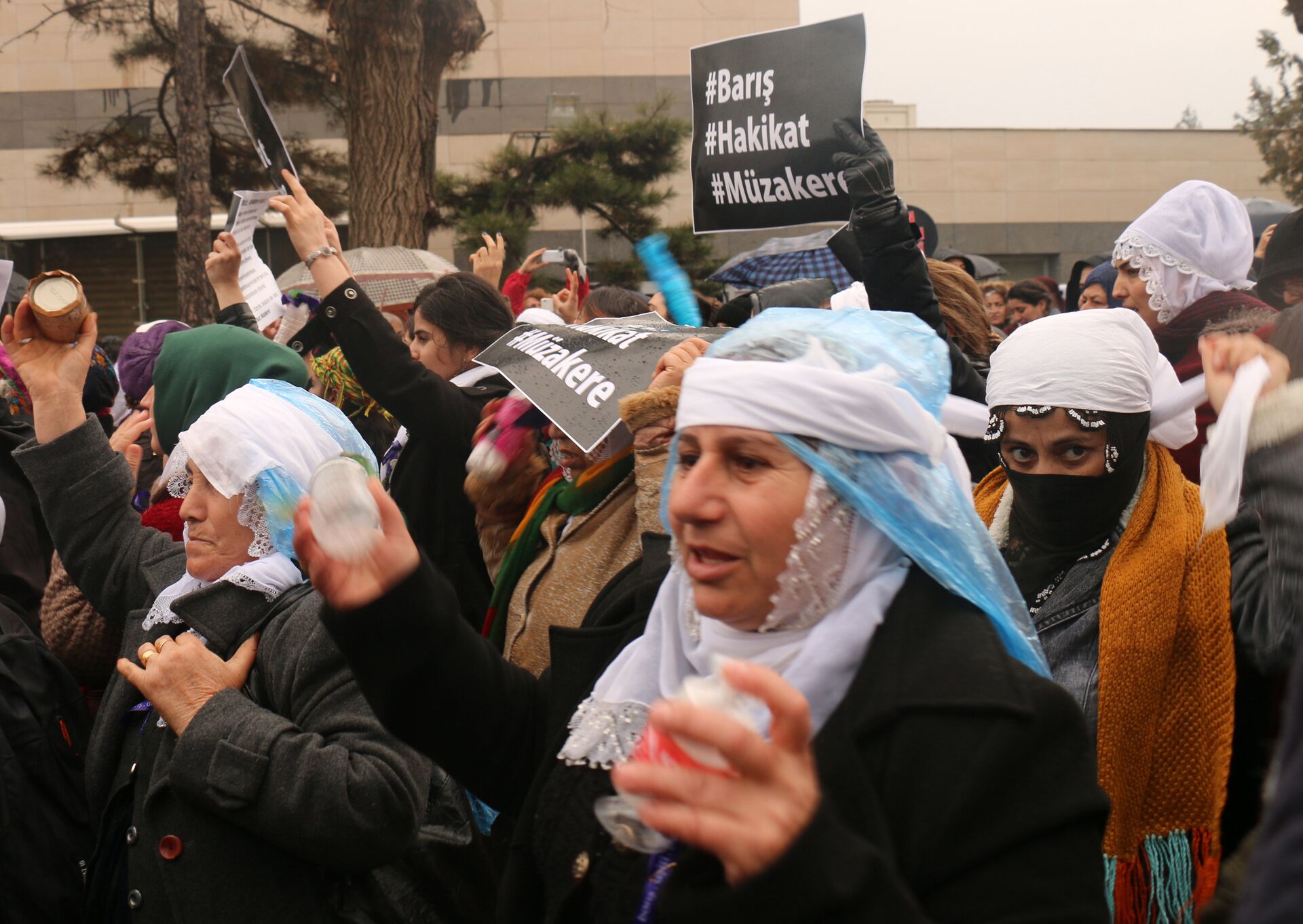 В турецком Диярбакыре сотни женщин выступили против столкновений между турецкой армией и курдами - РИА Новости, 1920, 29.06.2022