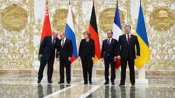 Переговоры лидеров России, Германии, Франции и Украины в Минске