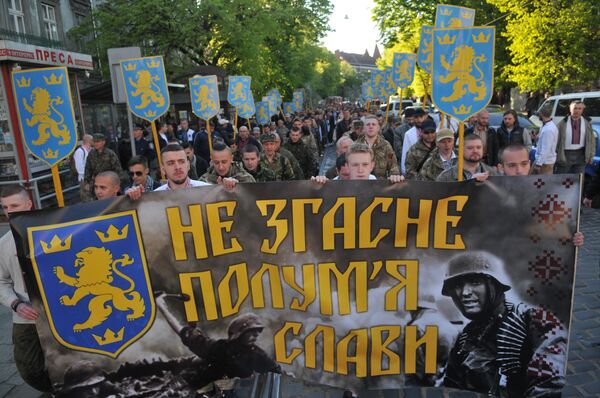 Шествие в годовщину создания дивизии СС Галичина во Львове