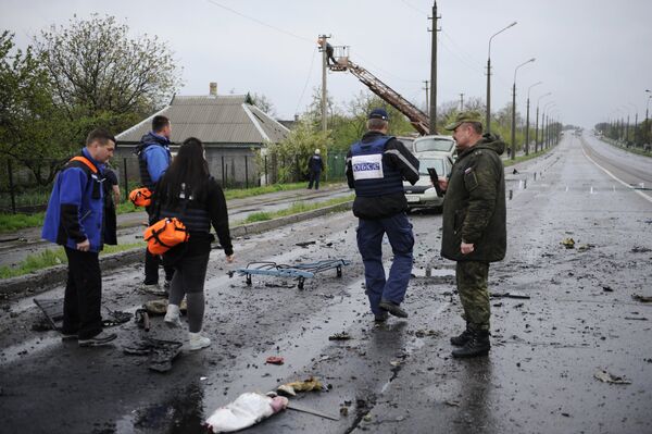 Обстрел КПП Еленовка в Донецкой области украинскими силовиками