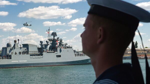 Прибытие нового сторожевого корабля Адмирал Григорович в Севастополь