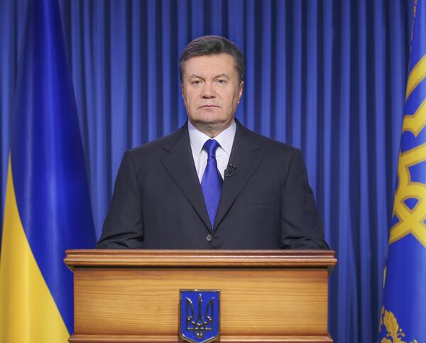 Президент Украины В.Янукович выступил с обращением