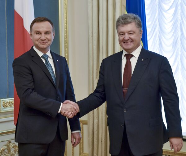 Встреча президента Украины П. Порошенко с президентом Польши А. Дудой в Киеве