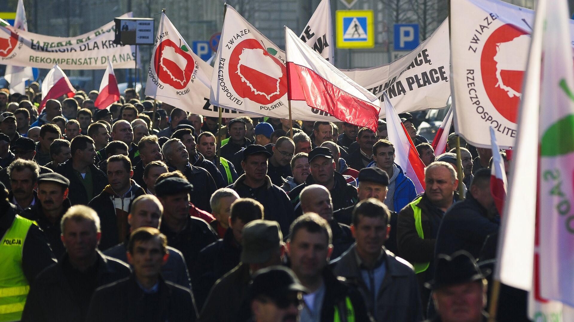 Акция протеста фермеров и садоводов Польши прошла в Варшаве - РИА Новости, 1920, 13.02.2024