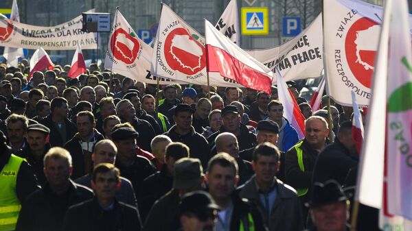 Акция протеста фермеров и садоводов Польши прошла в Варшаве