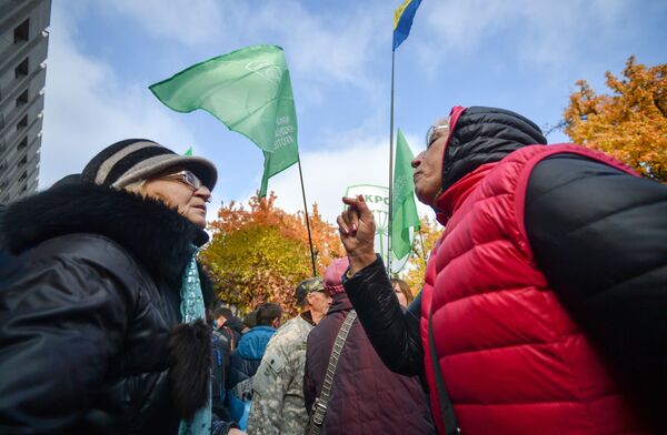 Митинг в поддержку лидера партии УКРОП Геннадия Корбана в Киеве