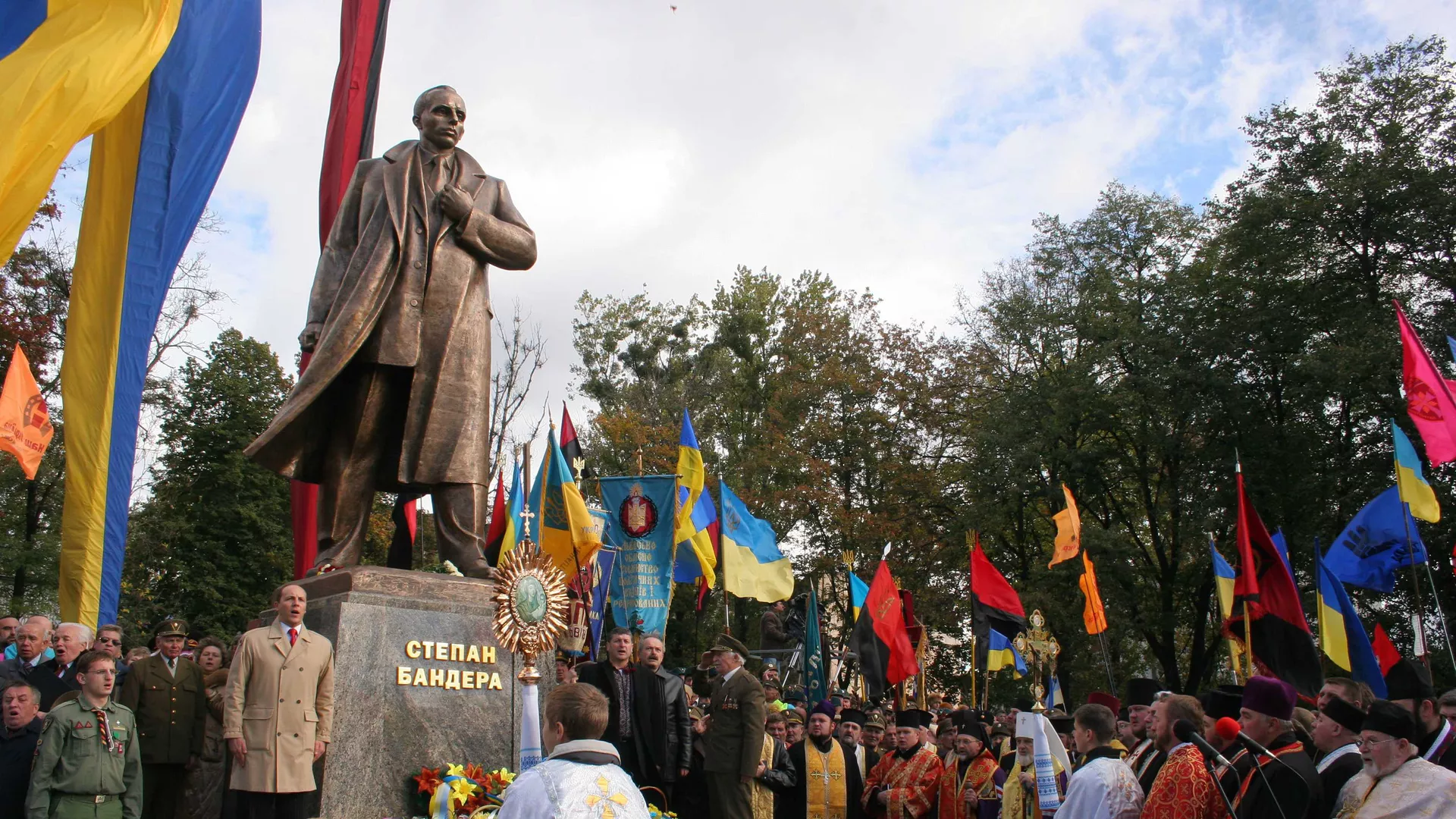 Открытие памятника С. Бандере во Львове - РИА Новости, 1920, 04.09.2022