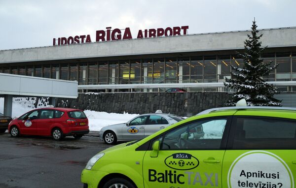Работа международного аэропорта Рига