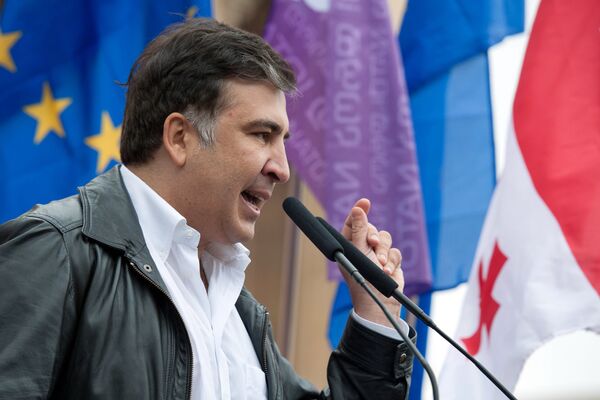 Митинг партии М.Саакашвили Единое нацдвижение в центре Тбилиси