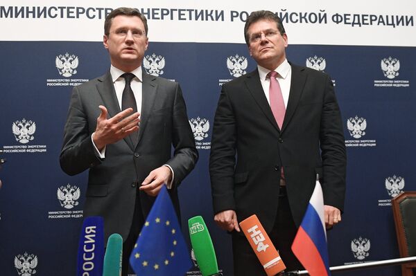 Встреча Александра Новака с Марошем Шефчовичем Встреча Александра Новака с Марошем Шефчовичем