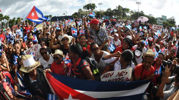 Траурный митинг в память о Фиделе Кастро в Сантьяго-де-Куба