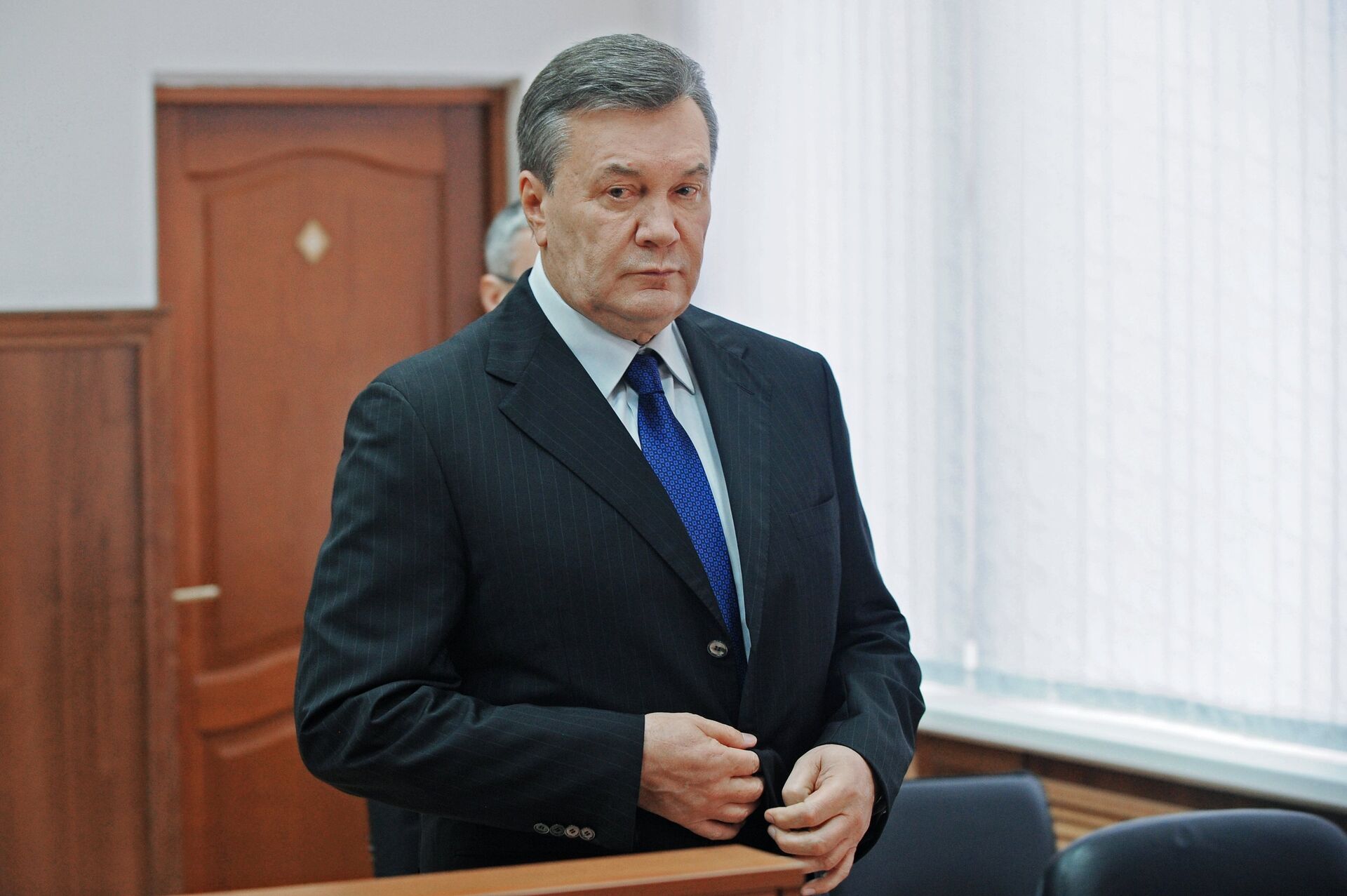 Допрос В. Януковича в режиме видеоконференции в качестве свидетеля по делу о беспорядках в Киеве в феврале 2014 года - РИА Новости, 1920, 17.08.2021