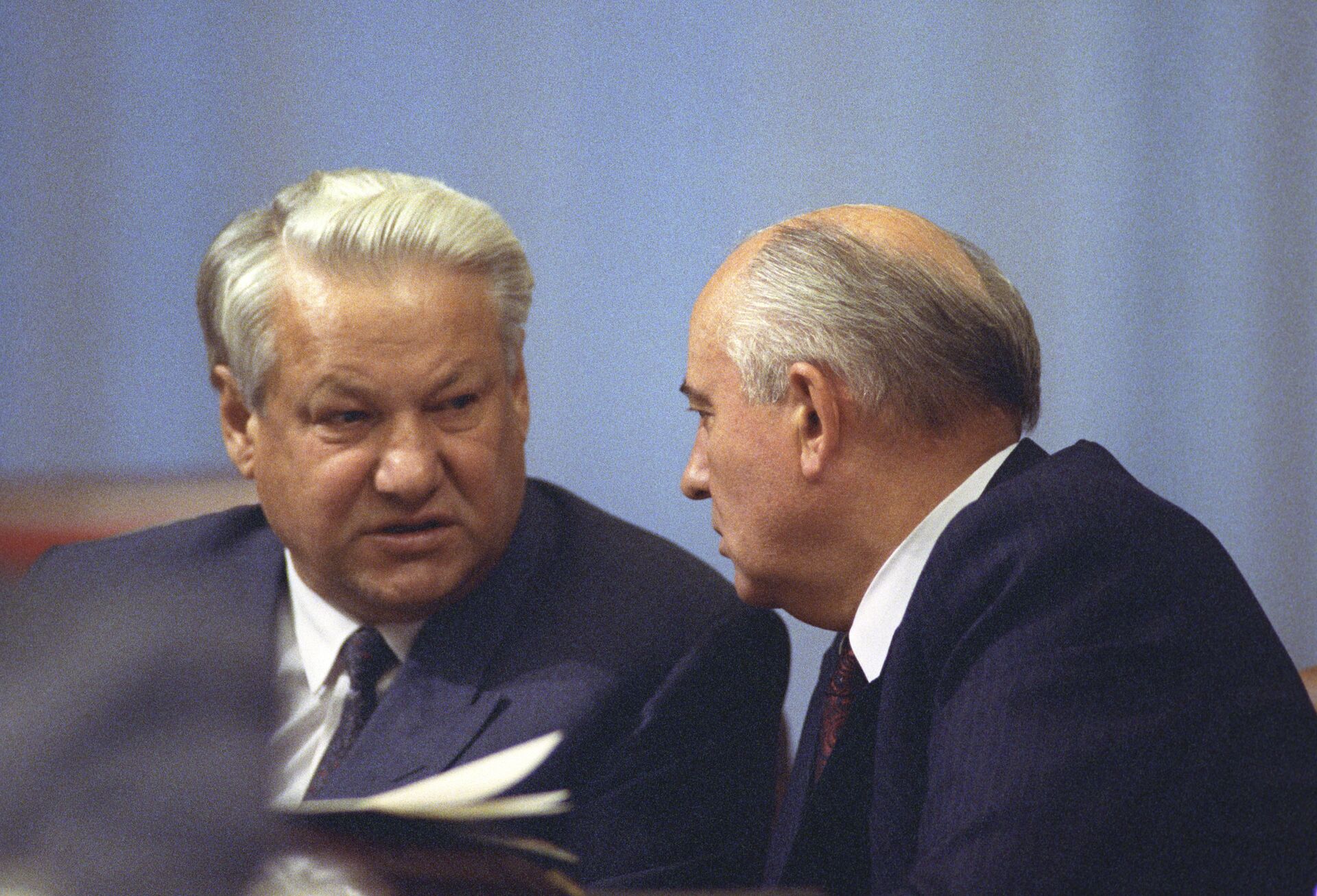 Президент Российской Федерации Б.Н.Ельцин и Президент СССР М.С.Горбачев - РИА Новости, 1920, 28.01.2022