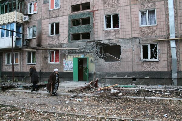 Последствия обстрела Макеевки