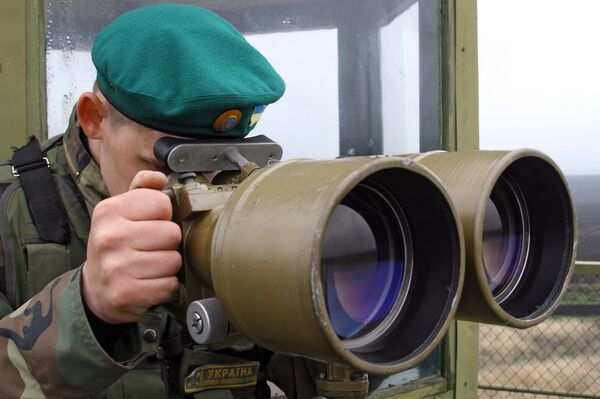 Пограничники на участке украино-российской границы