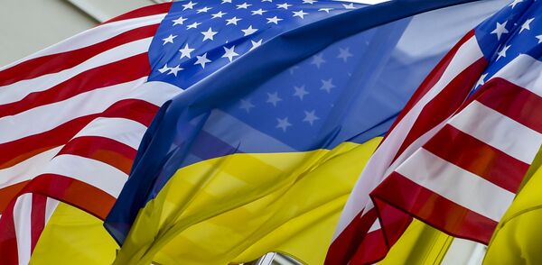 Флаги США и Украины Флаги США и Украины