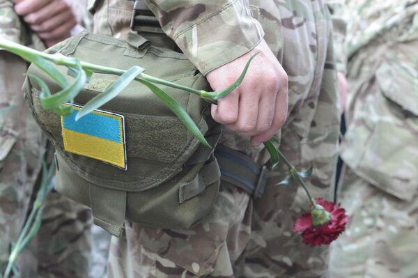 Проводы бойцов батальона нацгвардии Шахтерск в Киеве в зону силовой операции