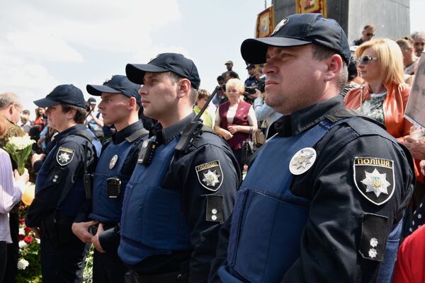 Сотрудники Украинской полиции в Киеве