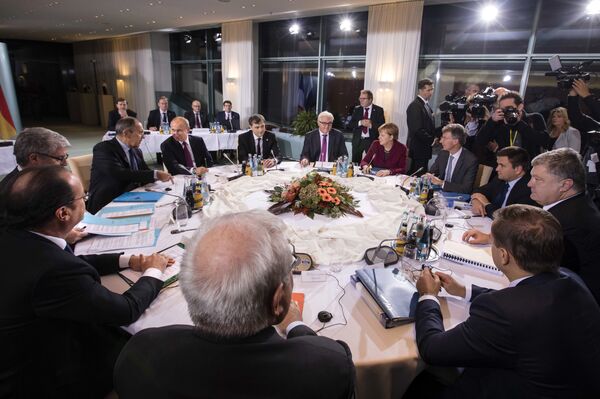 Встреча лидеров стран нормандской четверки в Берлине Встреча лидеров стран нормандской четверки в Берлине