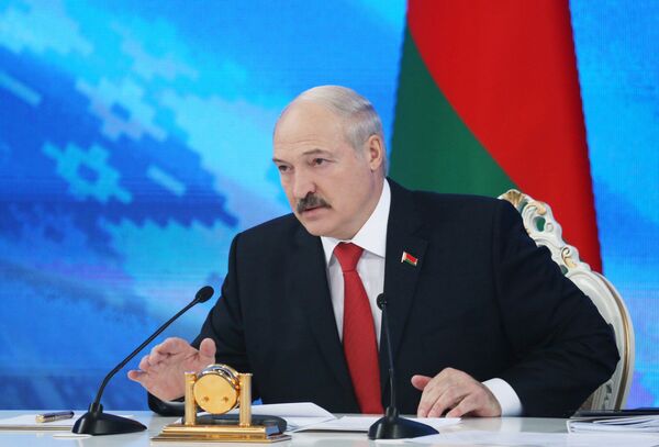 Пресс-конференция с президентом Белоруссии А. Лукашенко в Минске