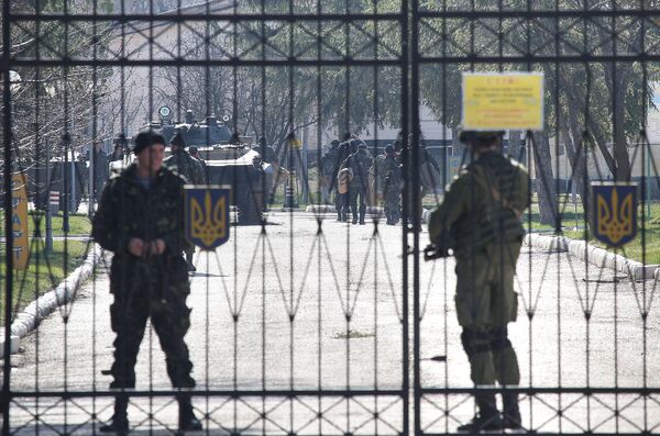 Военные бригады береговой обороны ВМС Украины покинули воинскую часть в селе Перевальное