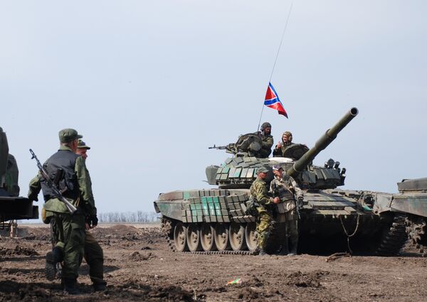 Учения мотострелкового батальона Викинги ополчения ДНР