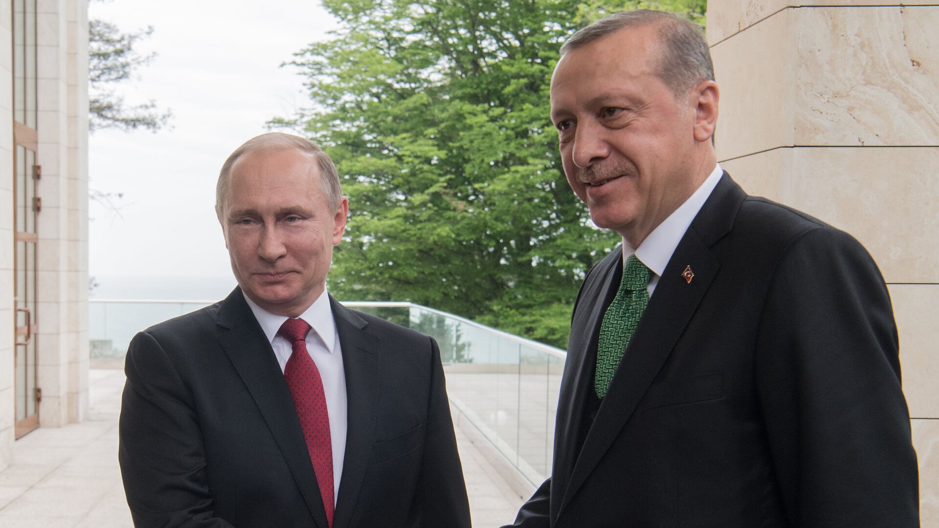 Встреча президента РФ В. Путина с президентом Турции Р. Эрдоганом - РИА Новости, 1920, 09.12.2020