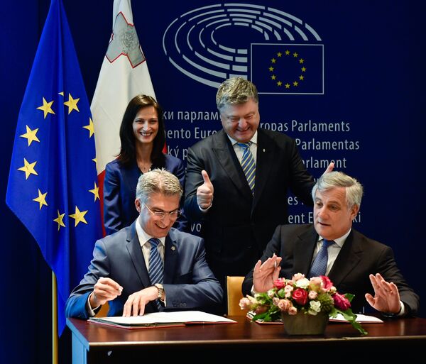 Торжественная церемония подписания решения ЕС о введении безвизового режима для граждан Украины  17 мая 2017 года
