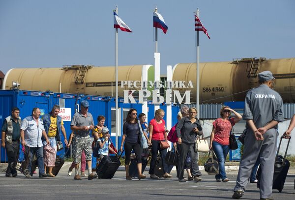 Работа Керченской переправы в Крыму