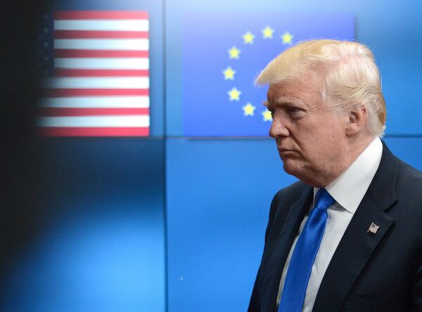 Президент США Дональд Трамп встретился с лидерами ЕС в Брюсселе