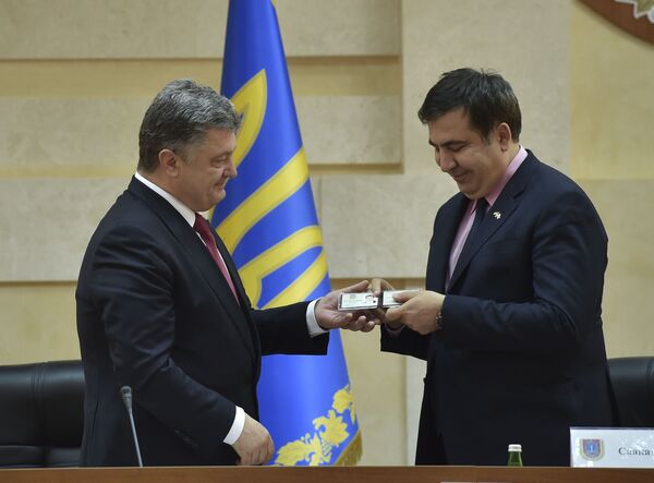 Президент Украины П.Порошенко назначил М.Саакашвили главой Одесской области