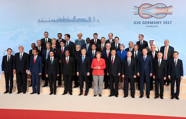 Президент РФ В. Путин принимает участие в саммите Группы двадцати в Гамбурге