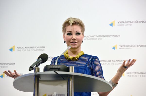Пресс-конференция М. Максаковой в Киеве