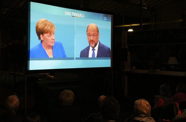 Предвыборные теледебаты А. Меркель и М. Шульца