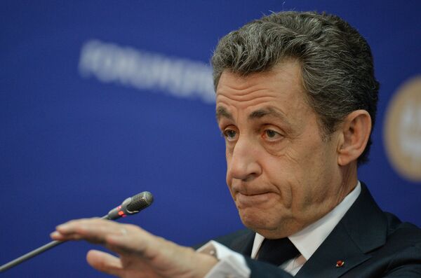Беседа с экс-президентом Франции Н. Саркози в рамках ПМЭФ