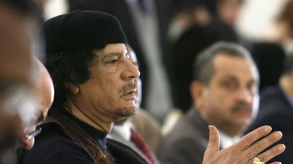 Встреча Владимира Путина и Муамара Каддафи